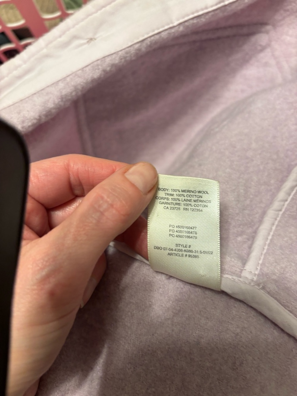 Wilfred Free Aritzia Lilac Purple Wool Blend Shacket Size Small - Picture 12 of 12